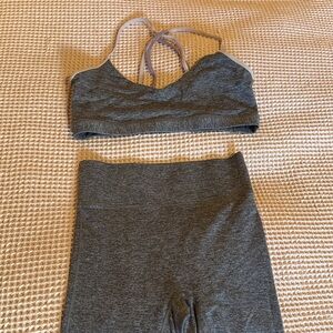 We Over Me Heathered Purple Bra and Legging Set